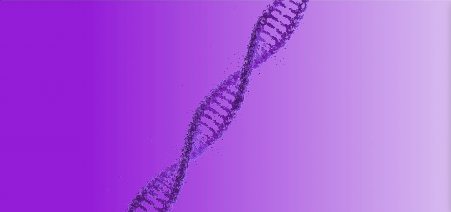 Purple DNA strands
